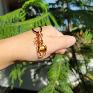 Tigers Eye Mini Pendant set in Copper