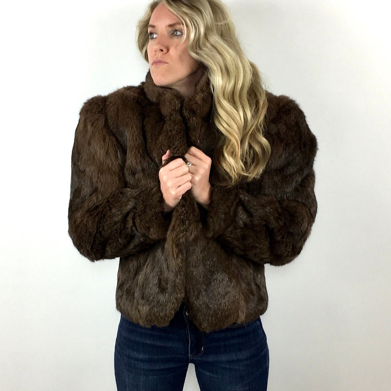 Vintage Faux Fur Lined, Bomber Jacket, 80's Style Jacket, Ladies Size  Small, Fur is Removable From Hood, Button & Zip Closure Jacket -   Ireland