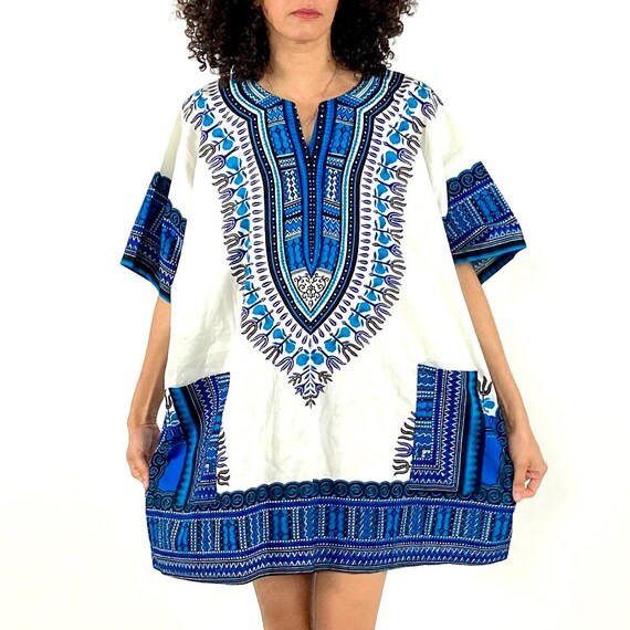 Camicia Africana Dashiki RaanPahMuang | Cotone Batik Leggero | Fatto A Mano Thailandia