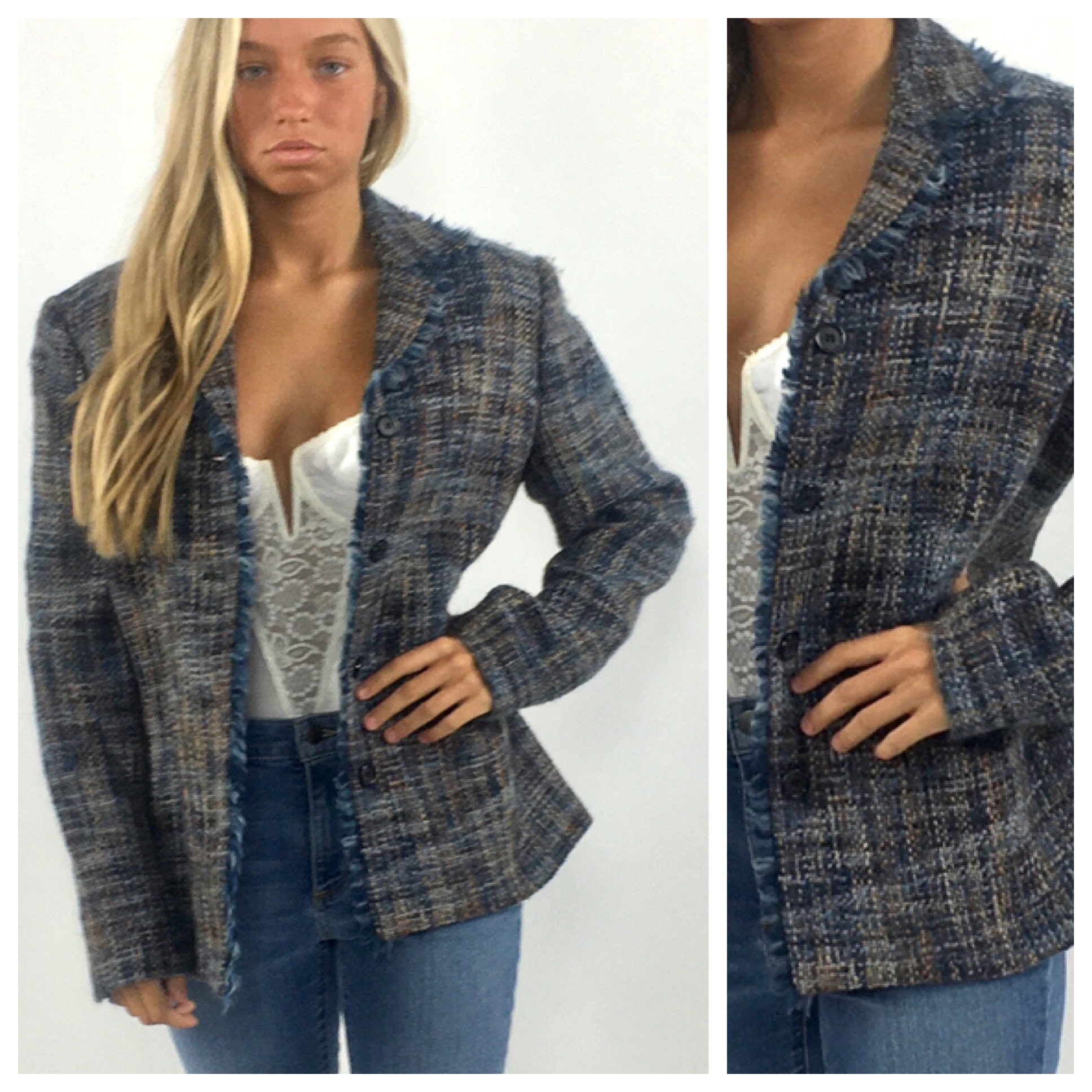 Tweed Fringe Jacket - Etsy