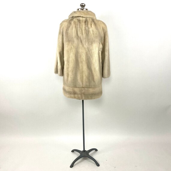 60s Blonde Brown Mink Fur Coat Swing Dress Plush … - image 8