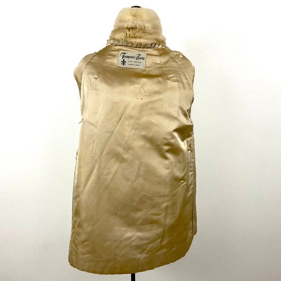 60s Blonde Brown Mink Fur Coat Swing Dress Plush … - image 7