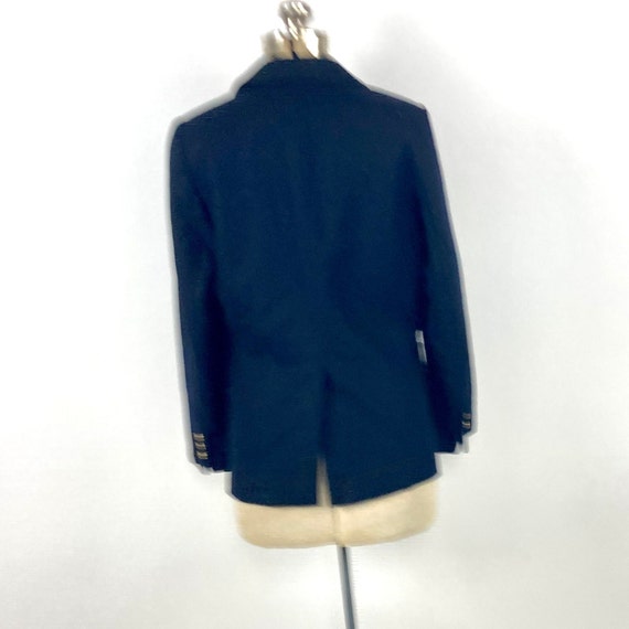 70s Navy Classic Wool Blazer Minimalist Academia … - image 9