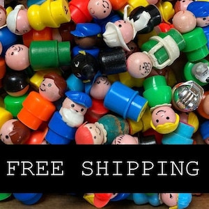 Juguete de simulación Little People de Fisher Price vintage que puedes elegir, elige tu propio número 7 de repuesto, maestro de ceremonias, cartero, capitán, mamá, niña, niño, papá, perro