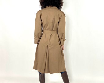 70s Tan Trench Spy Jacket Designer Aigner Khaki Belted Coat 70s Tan Trench Spy Jacket Designer Aigner Khaki Belted Coat