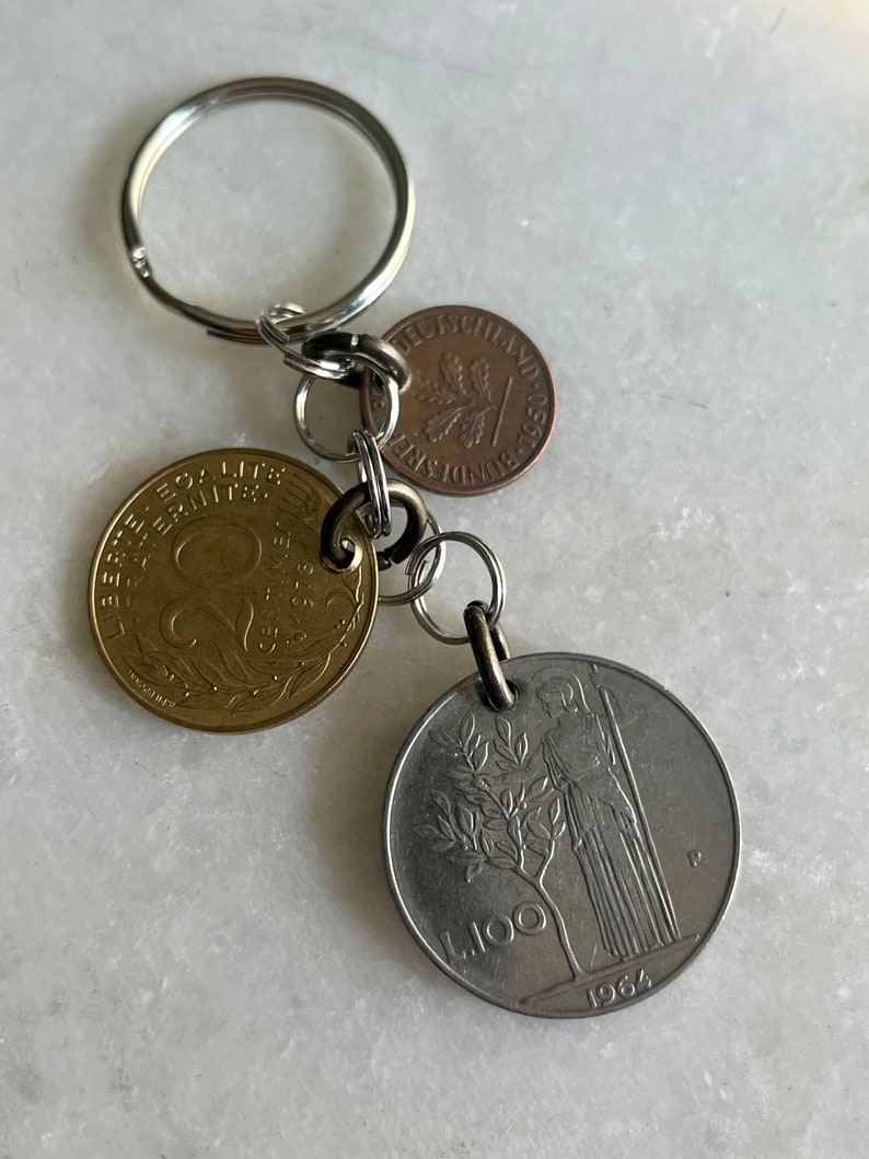 Travel Coin Good Luck Keychain - Etsy