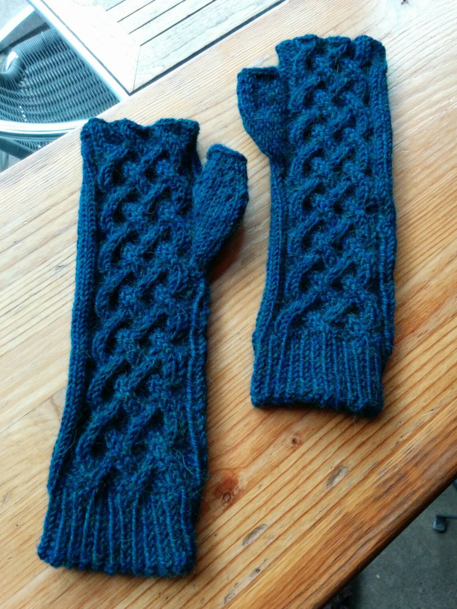 Celtic Cable Knit Fingerless Gloves | Etsy