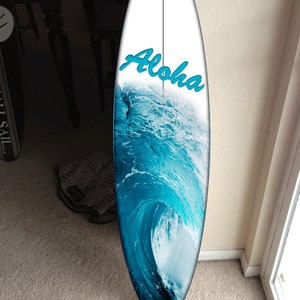 Custom surf board decor, surfboard decor hawaiian beach surfing beach decor
