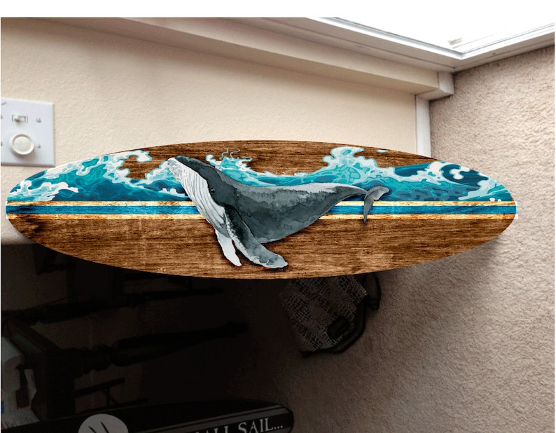 Wall Hanging Surf Board Surfboard Decor Hawaiian Beach Surfing Beach