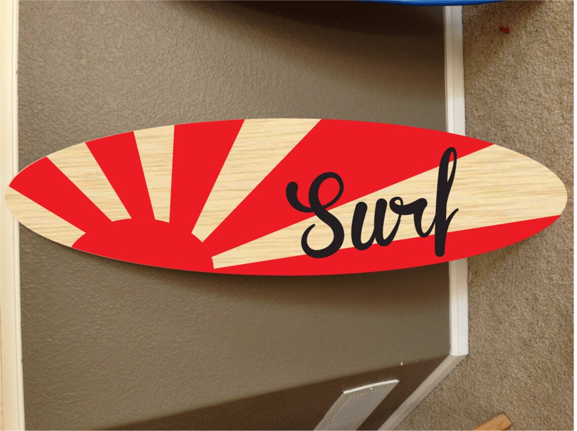 Wall Hanging Surf Board Surfboard Decor Hawaiian Beach Surfing Beach