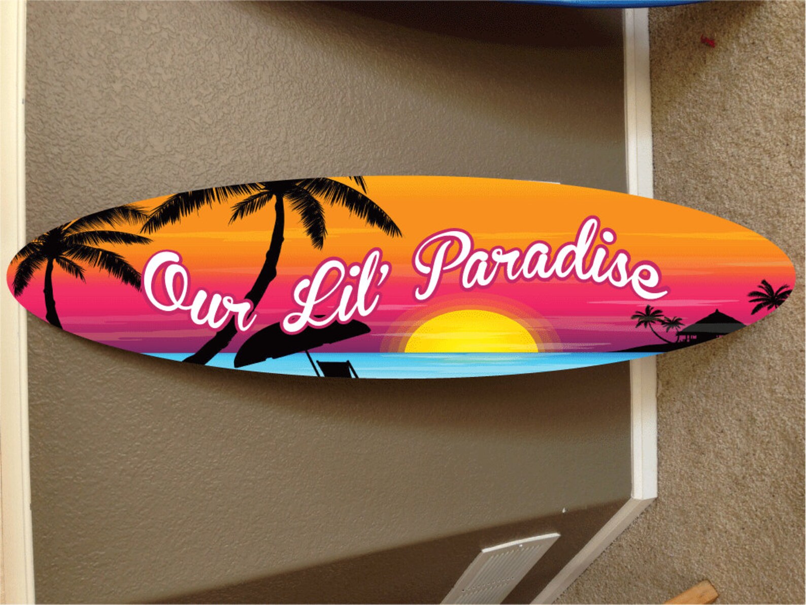 Wall Hanging Surf Board Surfboard Decor Hawaiian Beach Surfing Beach