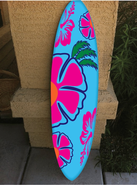 Custom Surfboard Wall Decor: Hawaiian Beach Art (48 Inch) - Etsy