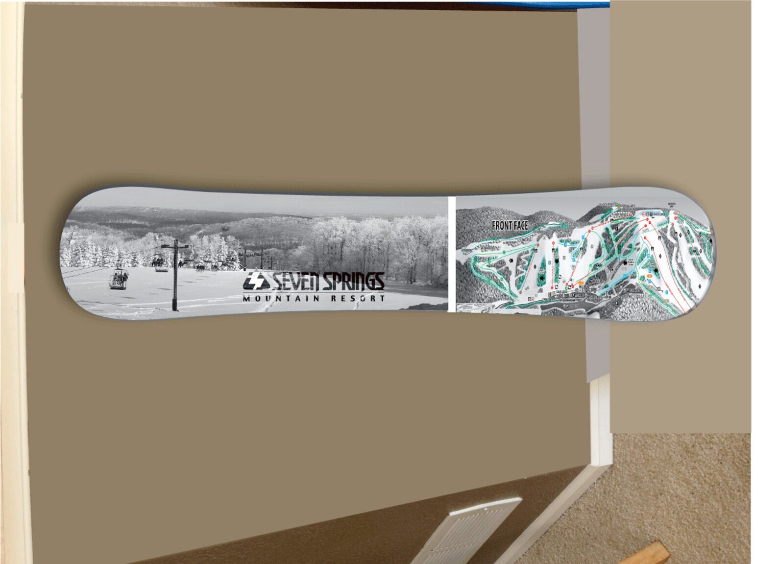 Snowboard Decor Snowboard Decor Mountain Skiing Decor Etsy