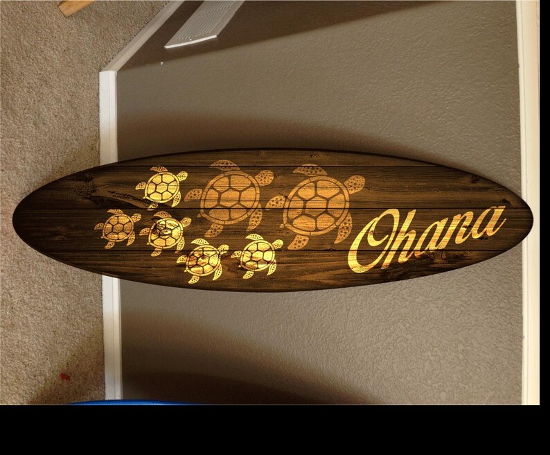 Wall Hanging Surf Board Surfboard Decor Hawaiian Beach Surfing Beach ...