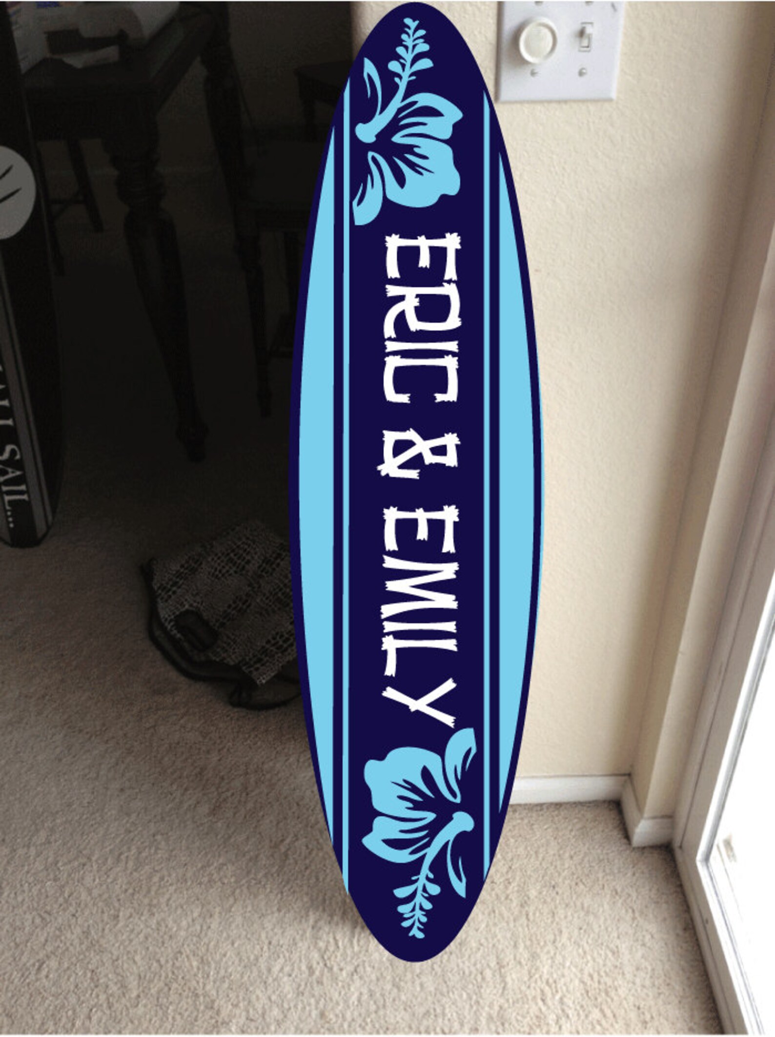 Wall Hanging Surf Board Surfboard Decor Hawaiian Beach Surfing - Etsy
