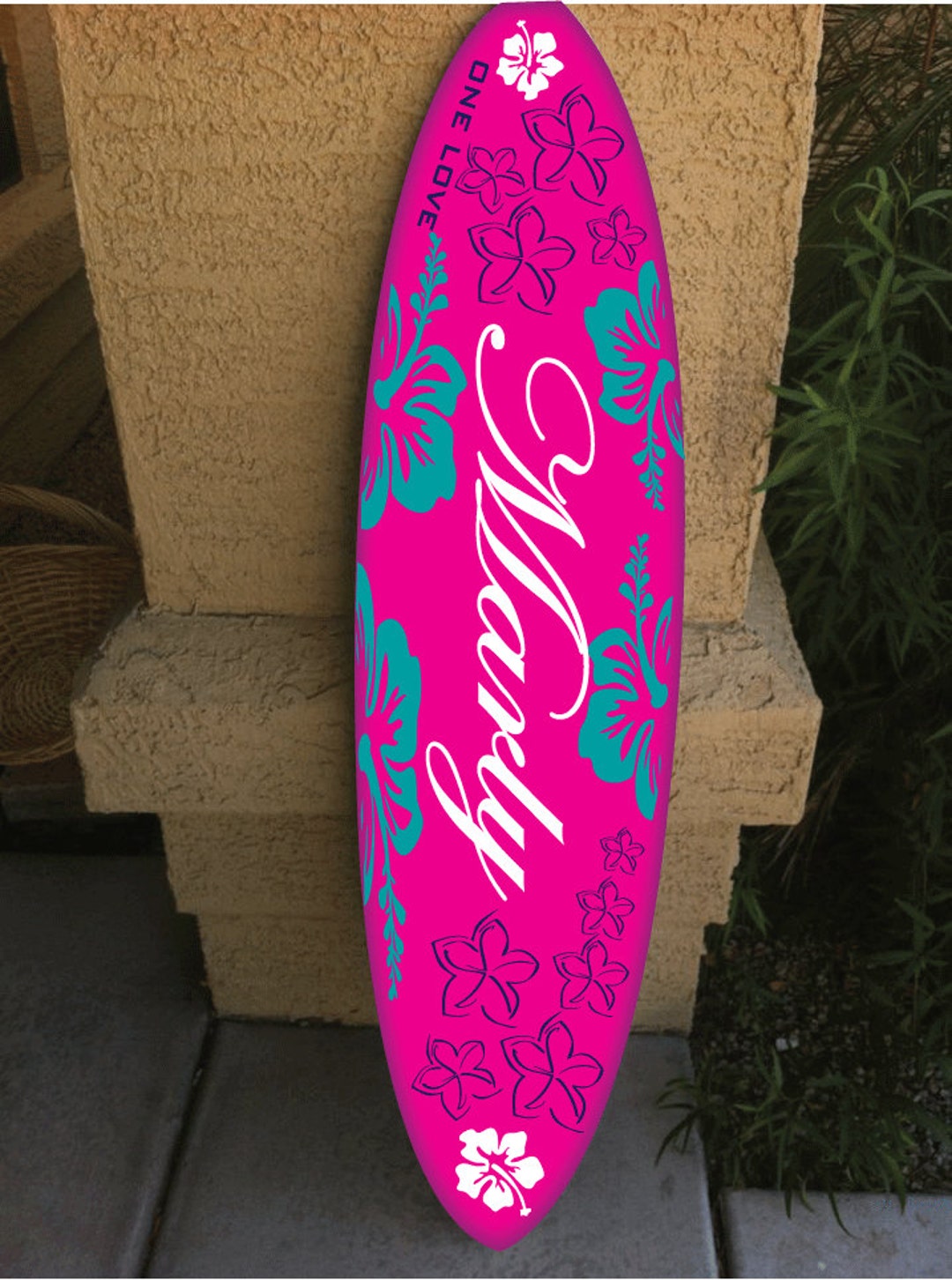 Wall Hanging Surf Board Surfboard Decor Hawaiian Beach Surfing Beach ...
