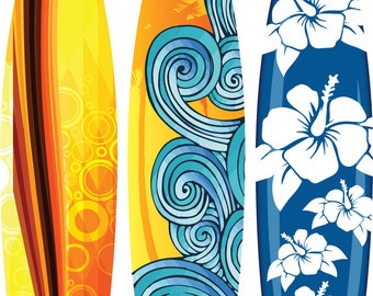 Epoxy Finish Surfboard Decor: Hawaiian Beach Wall Art (6ft)