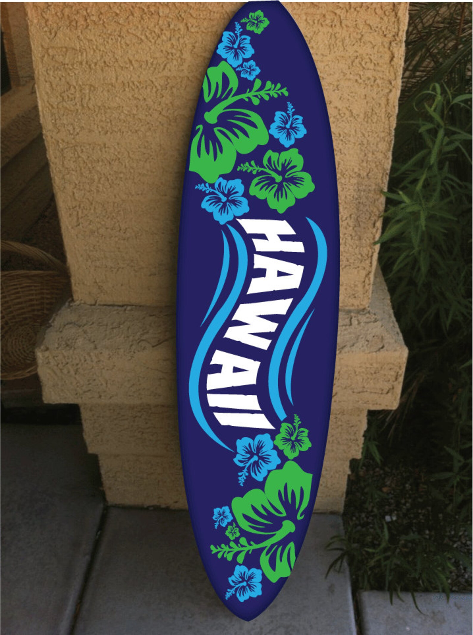 Wall Hanging Surf Board Surfboard Decor Hawaiian Beach Surfing Etsy