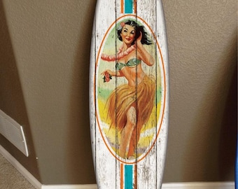 4' wall hanging surf board surfboard decor hawaiian beach surfing beach decor