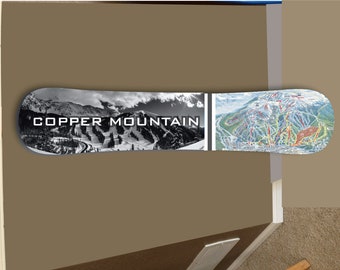 Custom Snowboard Decor: Mountain Skiing Art (48" x 10")