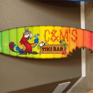 Custom surf board decor, surfboard decor hawaiian beach surfing beach decor