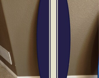 Custom Surfboard Wall Hanging: Hawaiian Beach Decor (48" x 12")