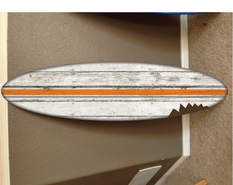 Parete in legno per tavola da surf, arte vintage per tavola da surf, decorazione da parete per tavola da surf vintage, decorazione da parete per bagno, facile da usare, con testo e