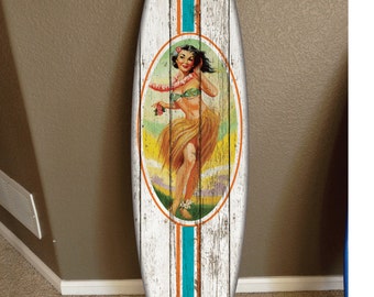 6 &#39;Wandbehang Surfbrett Surfbrett Dekor Hawaiianischer Strand Surfen Strand Dekor
