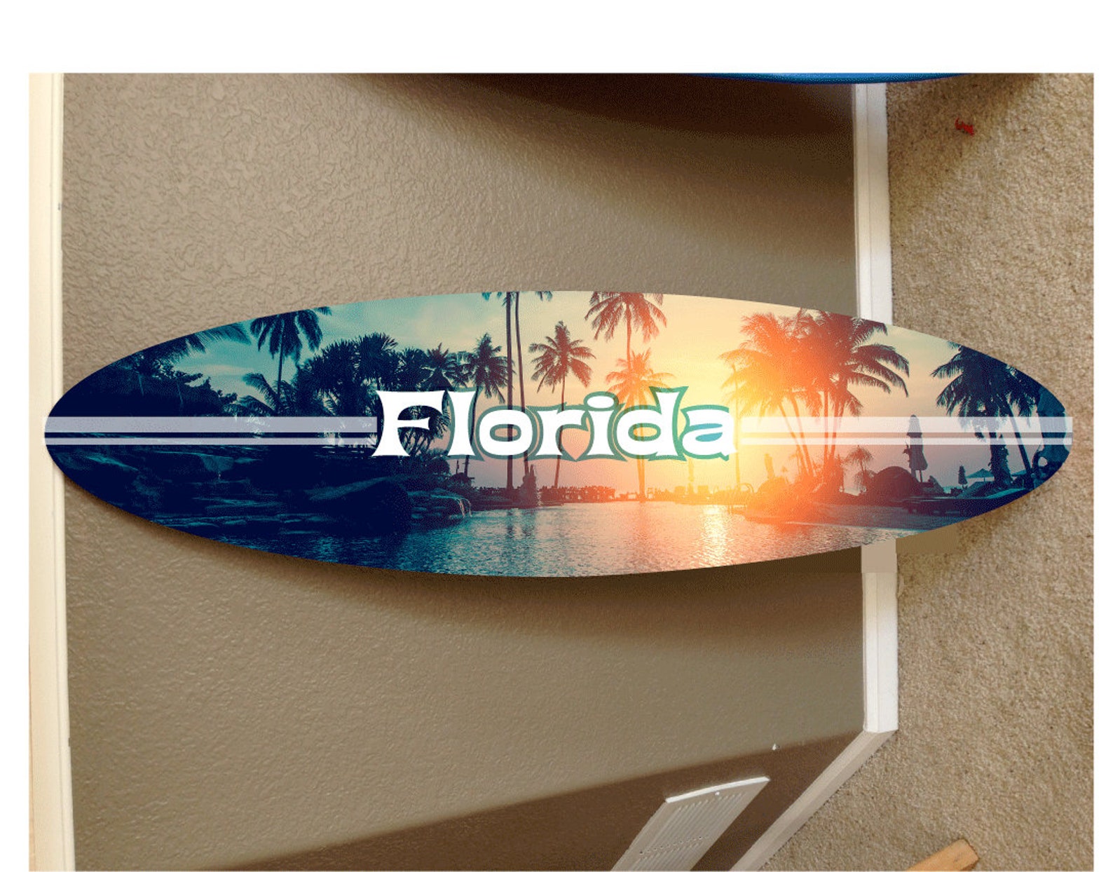 Wall Hanging Surf Board Surfboard Decor Hawaiian Beach Surfing Beach