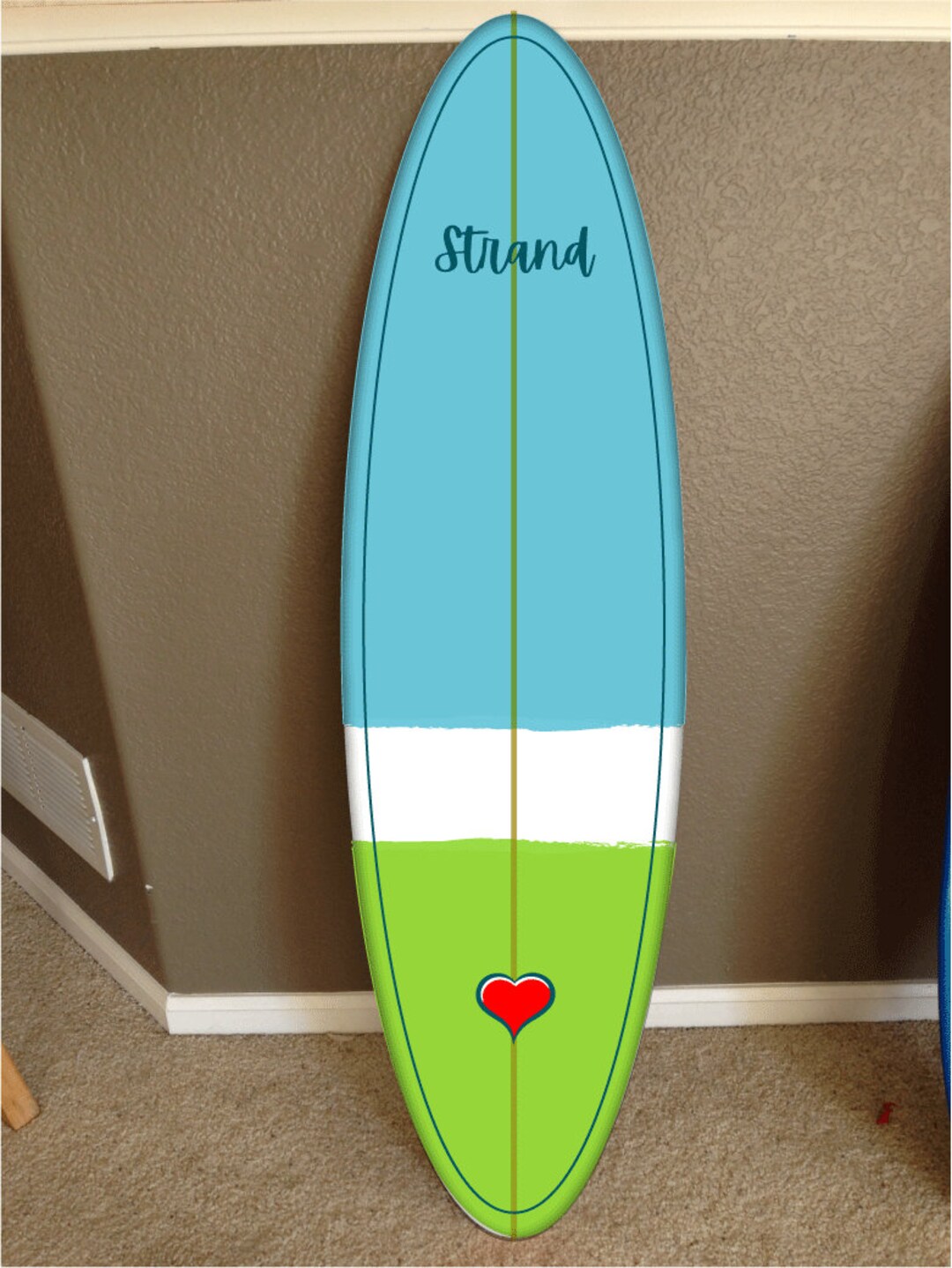 6' Epoxy BOTH SIDES Finish Surfboard Wall Hanging Surf Etsy