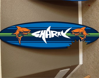 Custom Surfboard Wall Hanging: Hawaiian Beach Decor (48"x12")