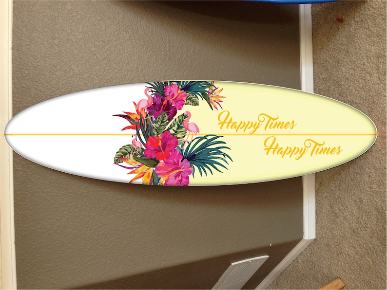 Epoxy Surfboard Wall Hanging: Custom Hawaiian Beach Decor (7') - Etsy