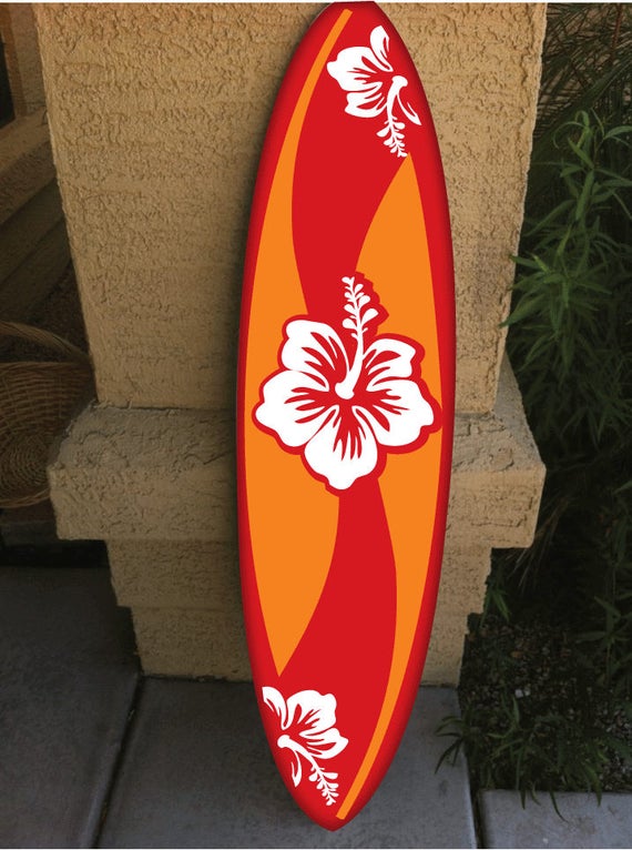 Tabla de surf colgante de pared decoración de tabla de surf playa hawaiana  surf decoración de playa