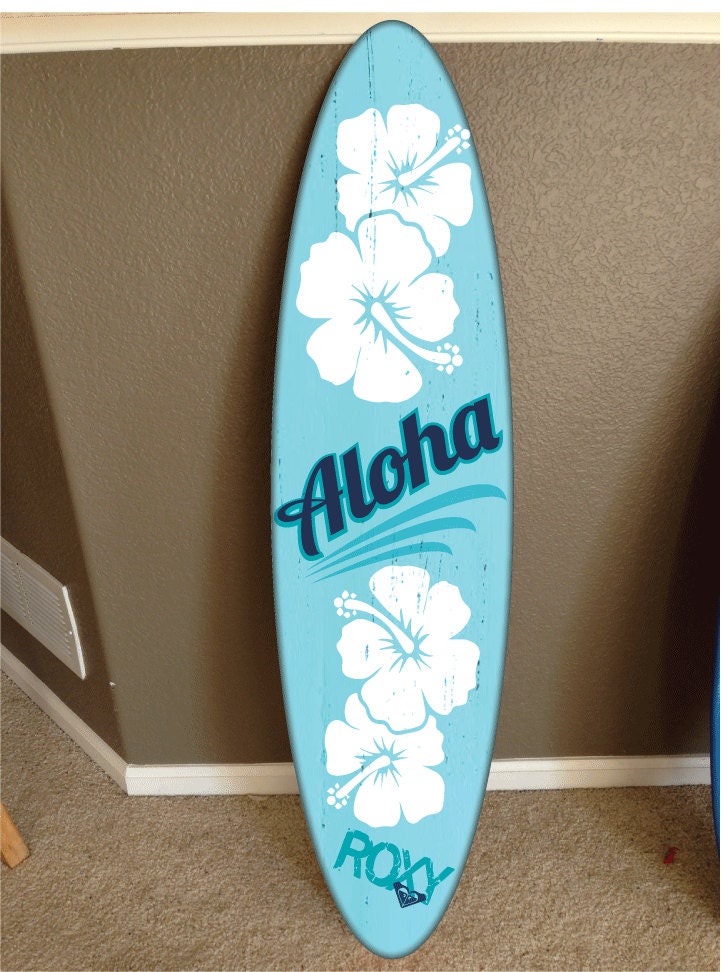 Custom Surfboard Wall Hanging: Hawaiian Beach Decor (48