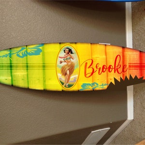 Custom surf board decor, surfboard decor hawaiian beach surfing beach decor