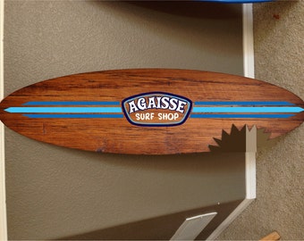 Custom Surfboard Wall Hanging: Hawaiian Beach Decor (48" Long)