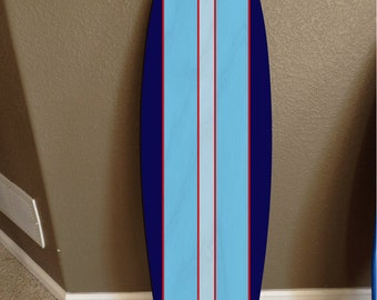 Custom 5ft Surfboard Wall Hanging: Hawaiian Beach Decor