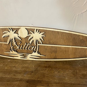 60&quot; Hawaiian style surfboards / Sea turtle wall hanging / hibiscus flower decor / pineapple decor / beach decor / surfboard hanging / ocean
