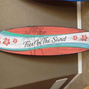 4&#39; Extra clear wall hanging surf board surfboard decor hawaiian beach surfing beach decor