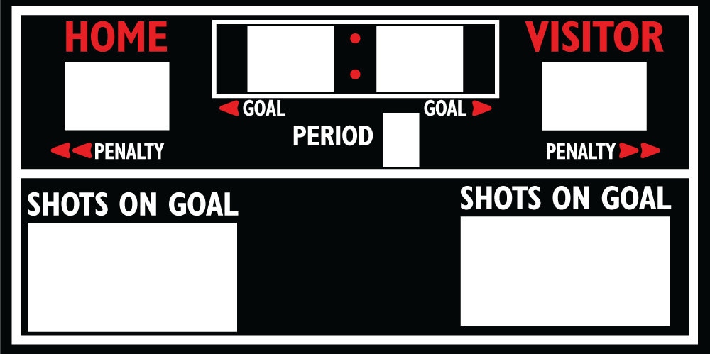 Dry Erase Vinyl Decal Scoreboard Hockey Scoreboard Hockey - Etsy