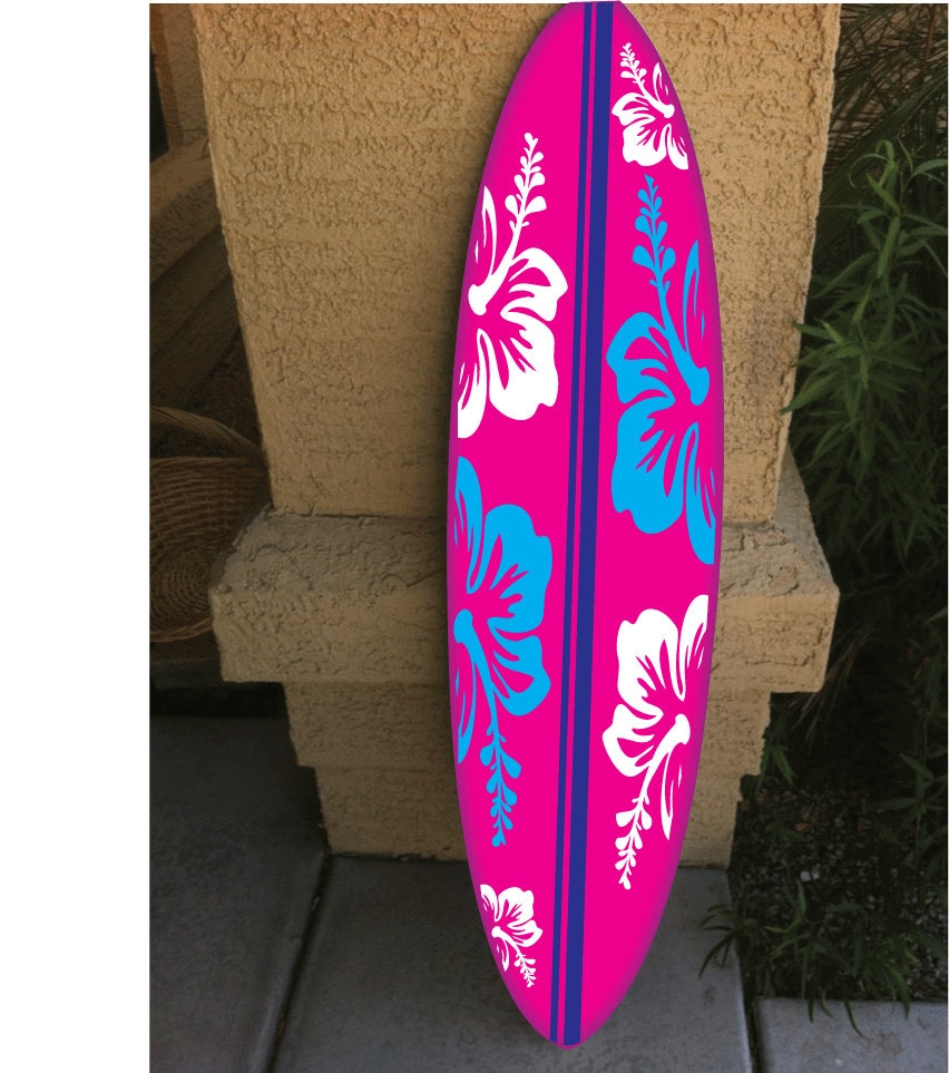 5' wall hanging surf board surfboard decor hawaiian beach surfing beach decor