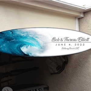 Custom surf board decor, surfboard decor hawaiian beach surfing beach decor