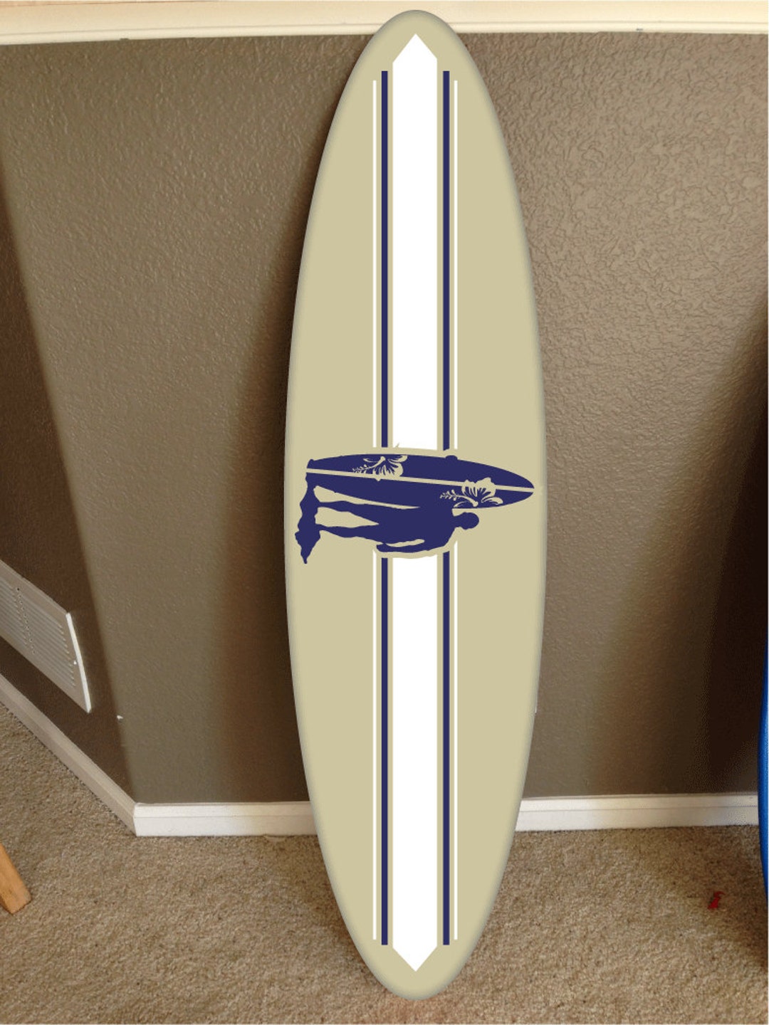 Wall Hanging Surf Board Surfboard Decor Hawaiian Beach Surfing Beach ...