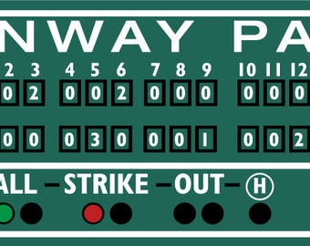6 &#39;x34.5 &#39;ft Vinyl Aufkleber Boston, Fenway Park, Green Monster Baseball Anzeigetafel