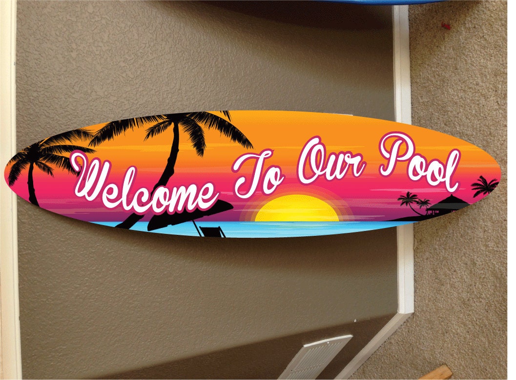 Wall Hanging Surf Board Surfboard Decor Hawaiian Beach Surfing Etsy