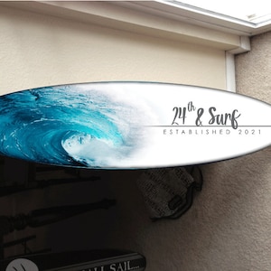 Custom surf board decor, surfboard decor hawaiian beach surfing beach decor