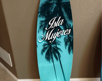6' Custom Surfboard Wall Decor: Hawaiian Beach Art