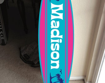 カスタムサーフボード壁掛け：ハワイアンビーチデコレーション（長さ48インチ）