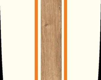 Customizable Wood Surfboard Wall Decor: Hawaiian Beach Art