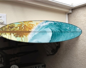 Custom Surfboard Wall Decor: 5' Hawaiian Beach Art